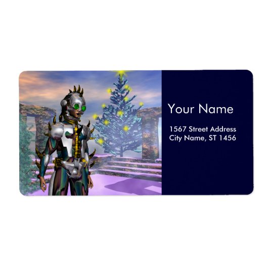 NIEUW JAAR VAN EEN CYBORG ETIKET (Voorkant)