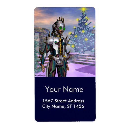 NIEUW JAAR VAN EEN CYBORG ETIKET (Voorkant)