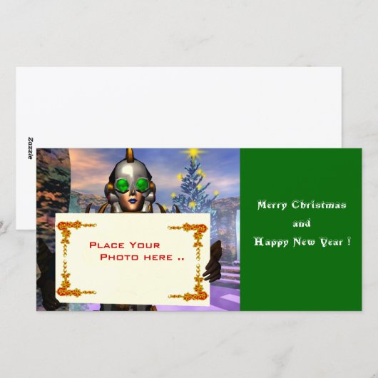 NIEUW JAAR VAN EEN CYBORG FEESTDAGENKAART (Voorkant / Achterkant)