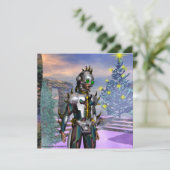 NIEUW JAAR VAN EEN CYBORG FEESTDAGENKAART (Staand voorkant)