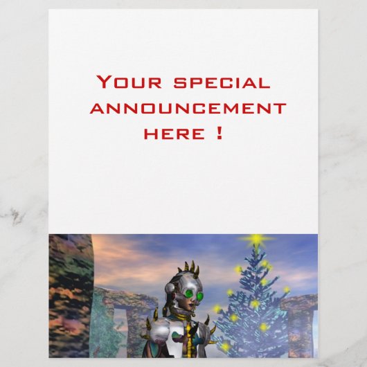 NIEUW JAAR VAN EEN CYBORG FLYER (Achterkant)