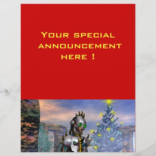 NIEUW JAAR VAN EEN CYBORG FLYER (Achterkant)