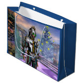 NIEUW JAAR VAN EEN CYBORG GROOT CADEAUZAKJE (Voorkant Gekanteld)