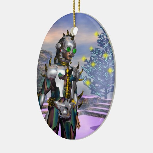 NIEUW JAAR VAN EEN CYBORG KERAMISCH ORNAMENT (Links)