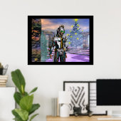 NIEUW JAAR VAN EEN CYBORG kolossaal Poster (Thuiskantoor)