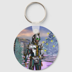 NIEUW JAAR VAN EEN CYBORG SLEUTELHANGER