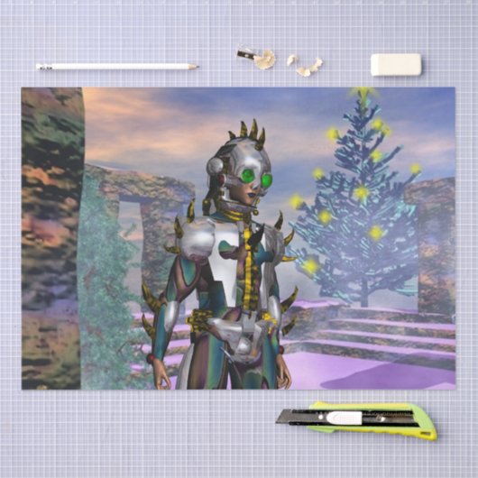 NIEUW JAAR VAN EEN CYBORG TISSUEPAPIER (Craft)