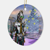 NIEUW JAAR VAN EEN CYBORG UIT DE TOEKOMST KERAMISCH ORNAMENT (Links)