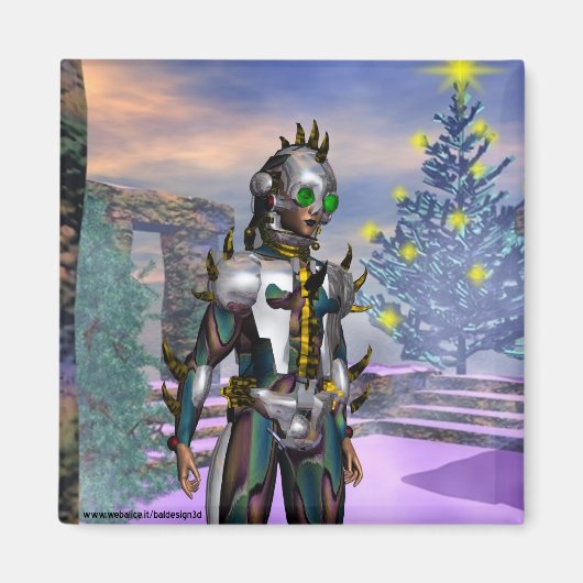 NIEUW JAAR VAN EEN CYBORG UIT DE TOEKOMST MAGNEET (Voorkant)