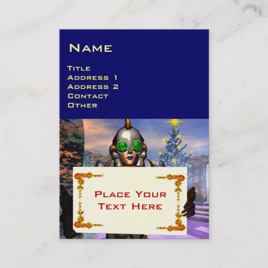 NIEUW JAAR VAN EEN CYBORG VISITEKAARTJE (Voorkant)