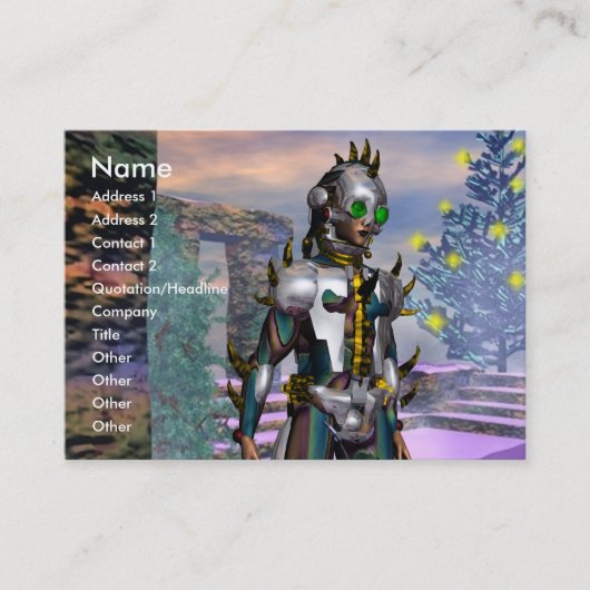 NIEUW JAAR VAN EEN CYBORG VISITEKAARTJE (Voorkant)