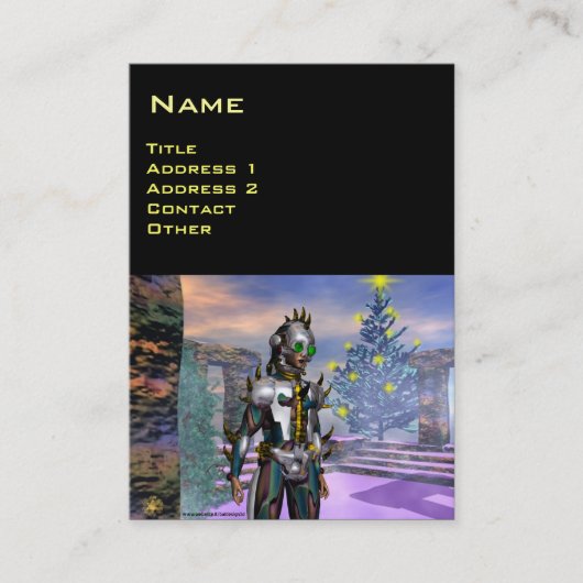 NIEUW JAAR VAN EEN CYBORG VISITEKAARTJE (Voorkant)