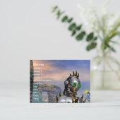 NIEUW JAAR VAN EEN CYBORG VISITEKAARTJE (Staand voorkant)