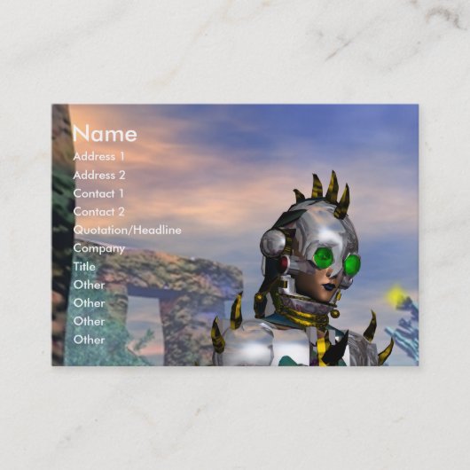 NIEUW JAAR VAN EEN CYBORG VISITEKAARTJE (Voorkant)