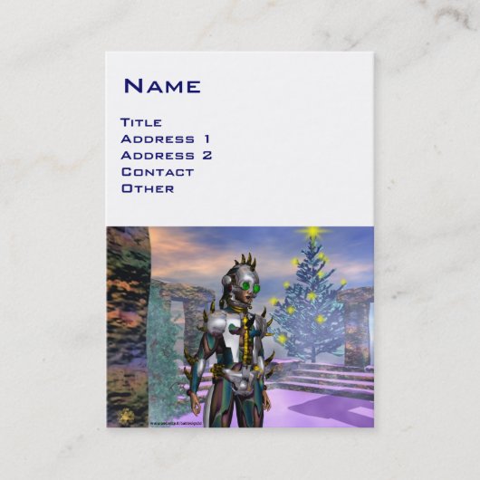 NIEUW JAAR VAN EEN CYBORG VISITEKAARTJE (Voorkant)