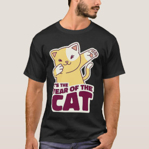 Nieuw Jaar van het Konijn Dabbing Dab Kat Chinese T-shirt