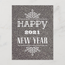 NIEUW JAAR VAN TOEPASSING 2021 | Moderne typografi Feestdagenkaart