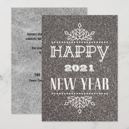 NIEUW JAAR VAN TOEPASSING 2021 | Moderne typografi Feestdagenkaart