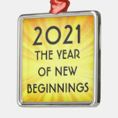 Nieuw jaar vanaf 2021 metalen ornament (Links)