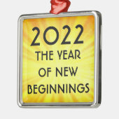 Nieuw jaar vanaf 2022 metalen ornament (Links)