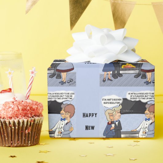 Nieuw jaar — Verpakkingspapier voor nieuwe oplossi Cadeaupapier (Verjaardagsfeest)