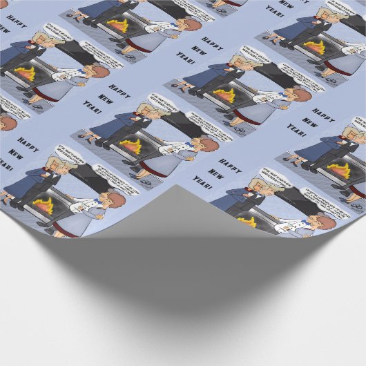 Nieuw jaar — Verpakkingspapier voor nieuwe oplossi Cadeaupapier (Hoek)