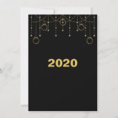 NIEUW JAAR VERZOEKT EEN Glitter Gold Glitter Kaart (Achterkant)