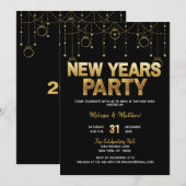 NIEUW JAAR VERZOEKT EEN Glitter Gold Glitter Kaart (Voorkant / Achterkant)