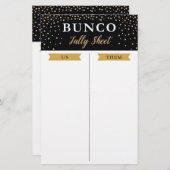 Nieuw jaar voor bunco-spellijst (Voorkant / Achterkant)
