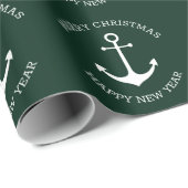 Nieuw jaar voor standaard anker, groen aangepast k cadeaupapier (Rol Hoek)