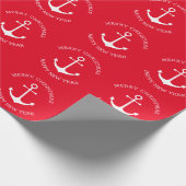 Nieuw jaar voor standaard anker rode kerstkerst cadeaupapier (Hoek)