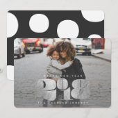 NIEUW JAAR VOUWEN (SILVER) FEESTDAGENKAART (Voorkant / Achterkant)