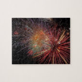 Nieuw jaar vuurwerk spaart puzzle legpuzzel (Horizontaal)