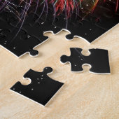 Nieuw jaar vuurwerk spaart puzzle legpuzzel (Zijkant)