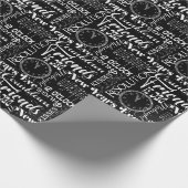 Nieuw jaar, weefsel van speldenkrookklokken cadeaupapier (Hoek)