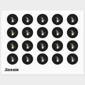 Nieuw jaar, zelfde Baka-leven Pinguïn Nieuwjaar Sa Ronde Sticker (Vel)
