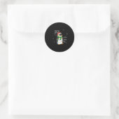 Nieuw jaar, zelfde Baka-leven Pinguïn Nieuwjaar Sa Ronde Sticker (Tas)