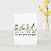 Nieuw jaar zelfde domme gans Gelukkig Nieuwjaar av Kaart (Gele Bloem)