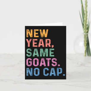 Nieuw Jaar Zelfde Geiten Geen Cap Grappig Terug Na Kaart