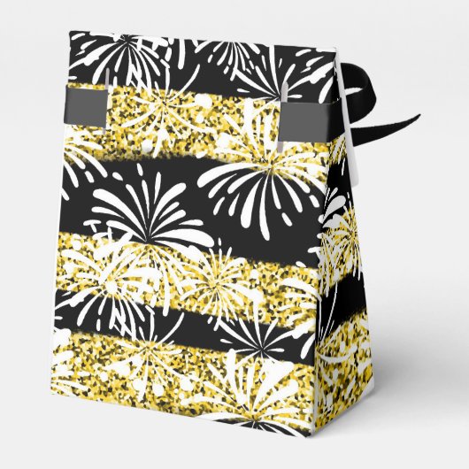 Nieuw jaar zelfs vuurwerk feest bedankdoosjes (Achterkant)