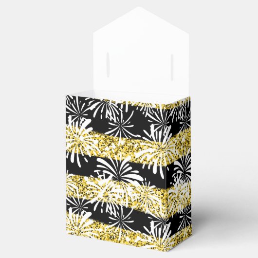 Nieuw jaar zelfs vuurwerk feest bedankdoosjes (Geopend)