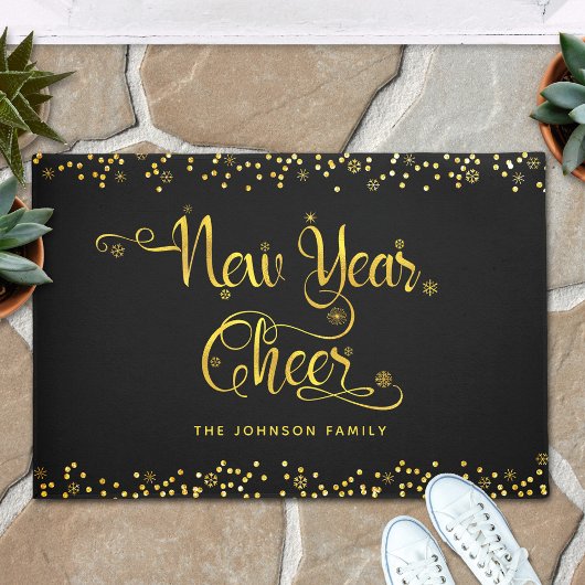 Nieuw jaar: zwart, zwart, zwart, zwart, zwart deurmat