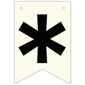 NIEUW JAAR ZWARTE EN IDEE WITTE VLAGGETJES (Eerste vlag)