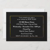 NIEUW JAAR'S EVE GALA-INVITATIE - halfformeel - Ic Kaart (Achterkant)