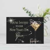 NIEUW JAAR'S EVE GALA-INVITATIE - halfformeel - Ic Kaart (Staand voorkant)