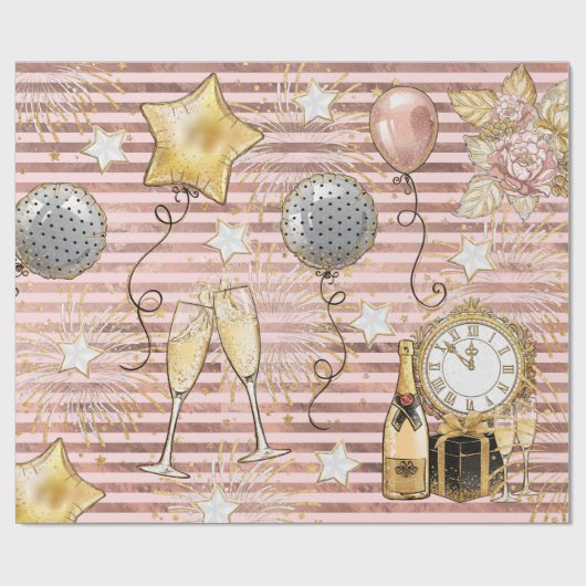 Nieuw-jaars pakpapier (Vlak)