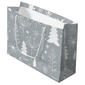 Nieuw jaarspatroon groot cadeauzakje (Voorkant Gekanteld)