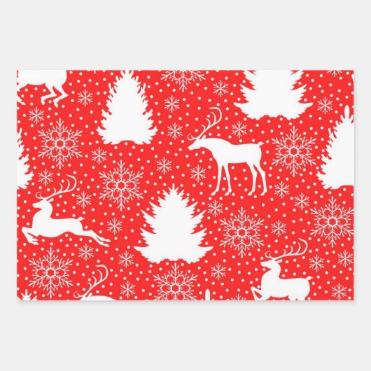 Nieuw jaarspatroon inpakpapier vel (Voorkant)