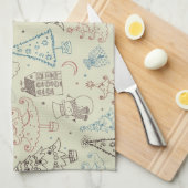 Nieuw jaarspatroon theedoek (Quarter Fold)