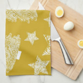 Nieuw jaarspatroon theedoek (Quarter Fold)
